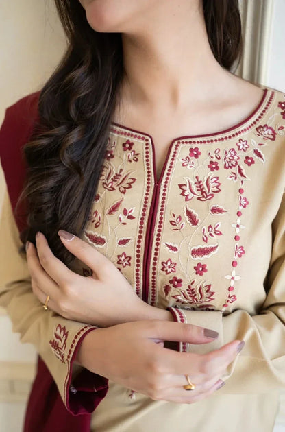 Asling 003 Unstitched Luxury Dhanak Heavy Embroidered 3PC Suit