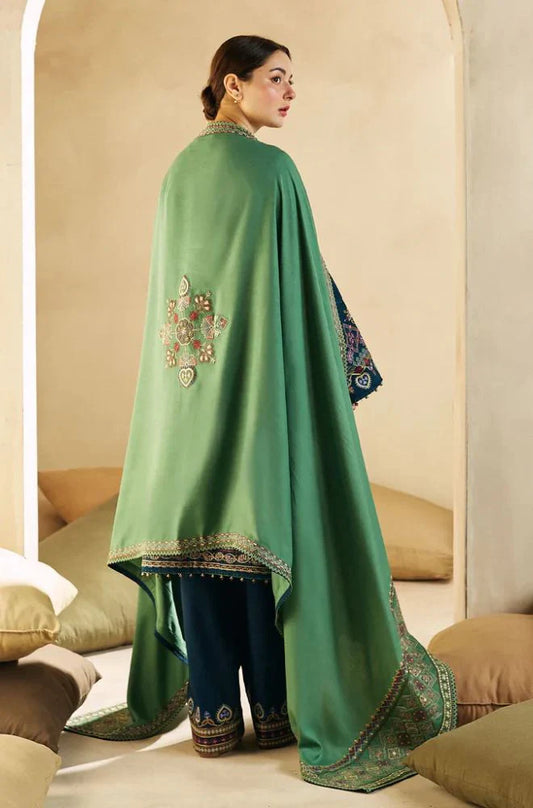 Zara Shahjahan 006 Unstitched Luxury Dhanak Heavy Embroidered 3PC Suit