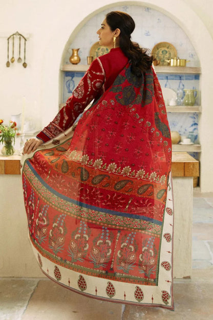 Zara Shahjahan 3PC Unstitched Luxury Lawn Heavy Embroidered Suit