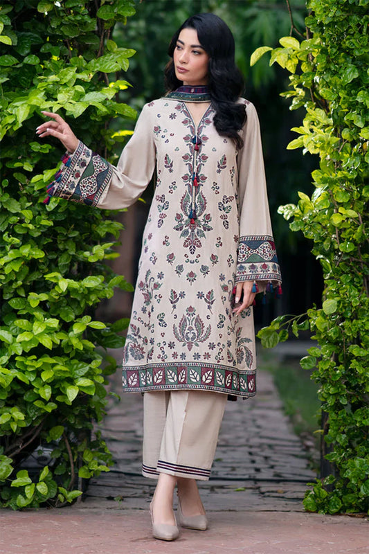 Jazmin 001 Unstitched Luxury Dhanak Heavy Embroidered 3PC Suit