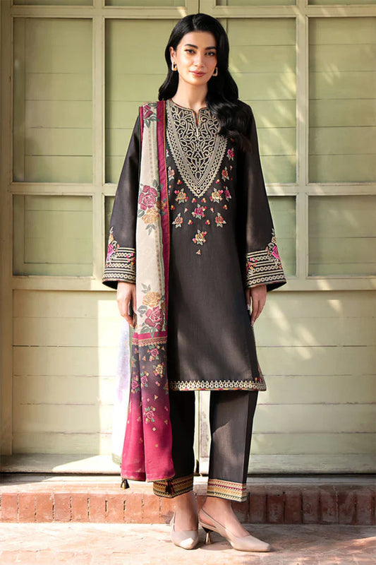 Jazmin 003 Unstitched Luxury Dhanak Heavy Embroidered 3PC Suit