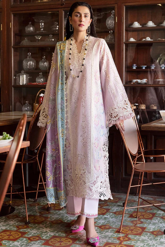 Mushq 3PC Unstitched Luxury Lawn Chikenkari Heavy Embroidered Suit