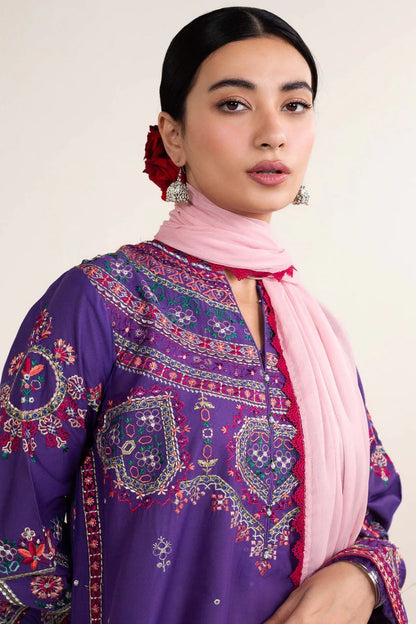 Zara Shahjahan FF032-A Luxury Embroidered Lawn 3Pc Suit