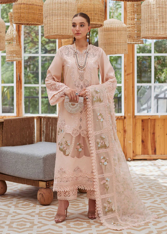 Crimson 3PC Unstitched Luxury Lawn Chikenkari Heavy Embroidered Suit