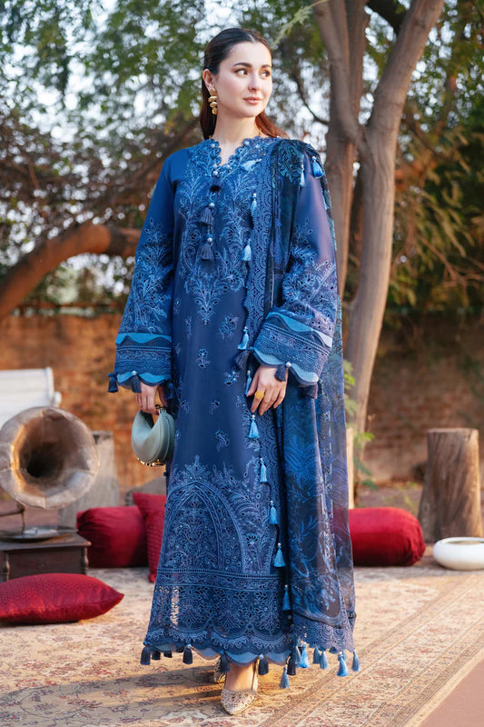 Jade 3PC Unstitched Luxury Lawn Chikenkari Heavy Embroidered Suit