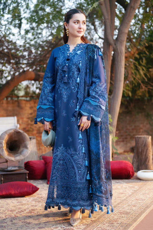 Jade 005 Unstitched Luxury Dhanak Chikenkari Heavy Embroidered 3PC Suit