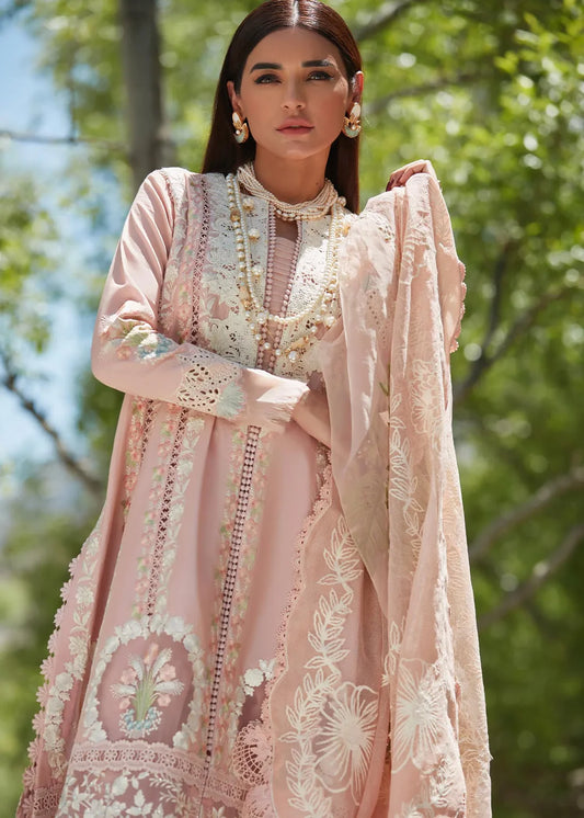 Crimson 3PC Unstitched Luxury Lawn Heavy Embroidered Suit