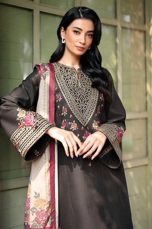 Jazmin 003 Unstitched Luxury Dhanak Heavy Embroidered 3PC Suit