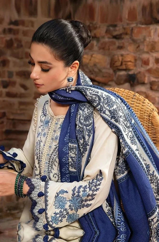 Maria B 007 Unstitched Luxury Dhanak Heavy Embroidered 3PC Suit