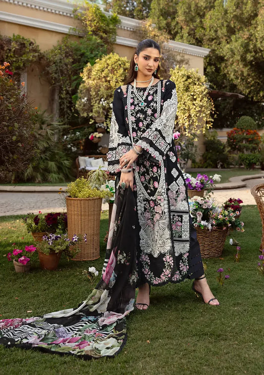 Elaf 3PC Unstitched Luxury Lawn Heavy Embroidered Suit