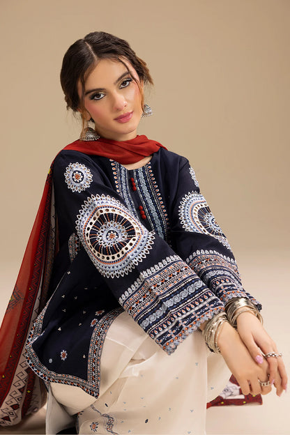 Jazmin 004 Unstitched Luxury Dhanak Heavy Embroidered 3PC Suit