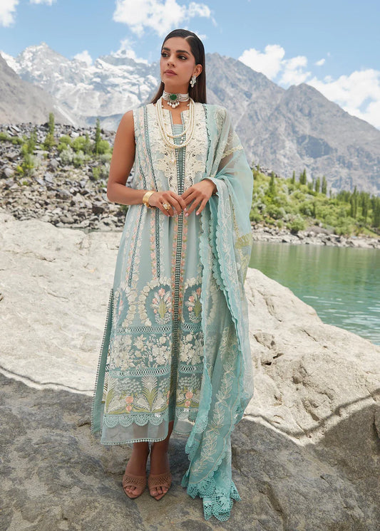 Crimson 3PC Unstitched Luxury Lawn Heavy Embroidered Suit