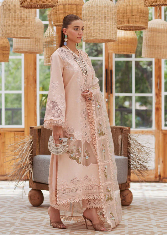 Crimson 3PC Unstitched Luxury Lawn Chikenkari Heavy Embroidered Suit