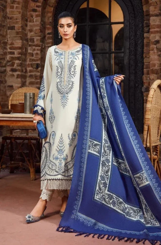 Maria B 007 Unstitched Luxury Dhanak Heavy Embroidered 3PC Suit