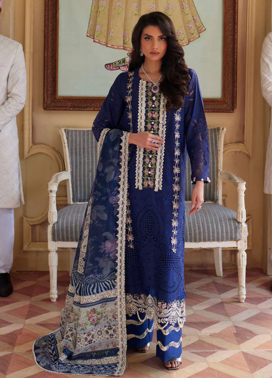 Elaf 3PC Unstitched Luxury Lawn Chikenkari Heavy Embroidered Suit