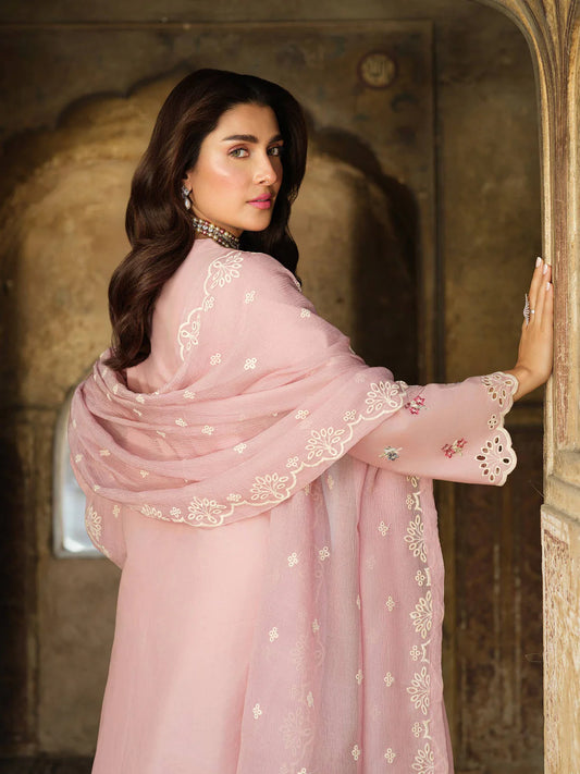 Limelight 3PC Unstitched Luxury Lawn Chikenkari Heavy Embroidered Suit