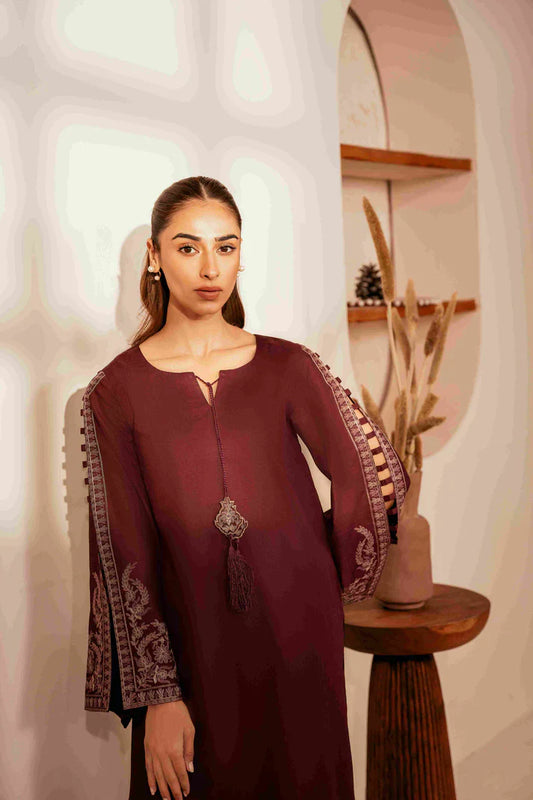 Urge  011 Unstitched Luxury Dhanak Heavy Embroidered 2PC Suit