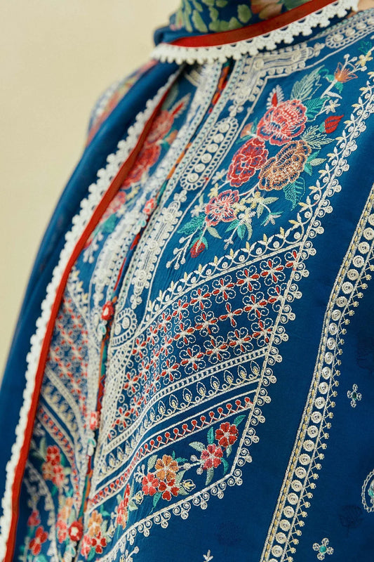 Zara Shahjahan 3PC Unstitched Luxury Lawn Heavy Embroidered Suit