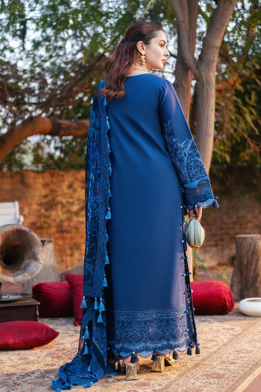 Jade 005 Unstitched Luxury Dhanak Chikenkari Heavy Embroidered 3PC Suit