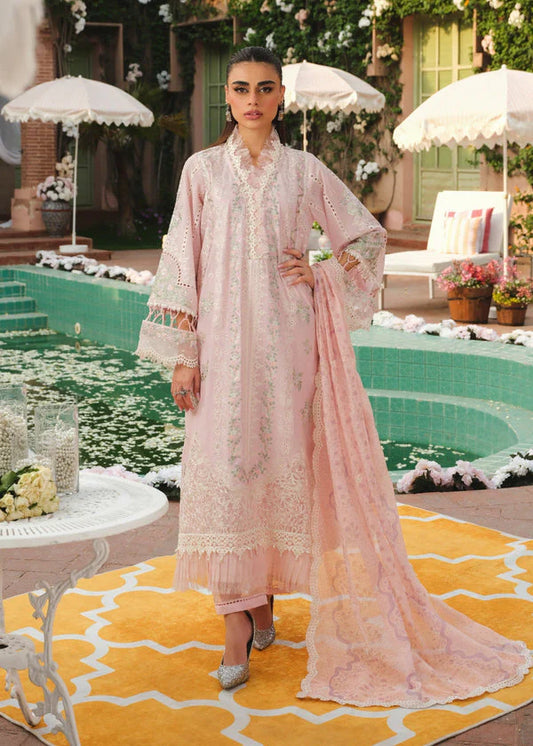Paras 3PC Unstitched Luxury Lawn Chikenkari Heavy Emb Suit