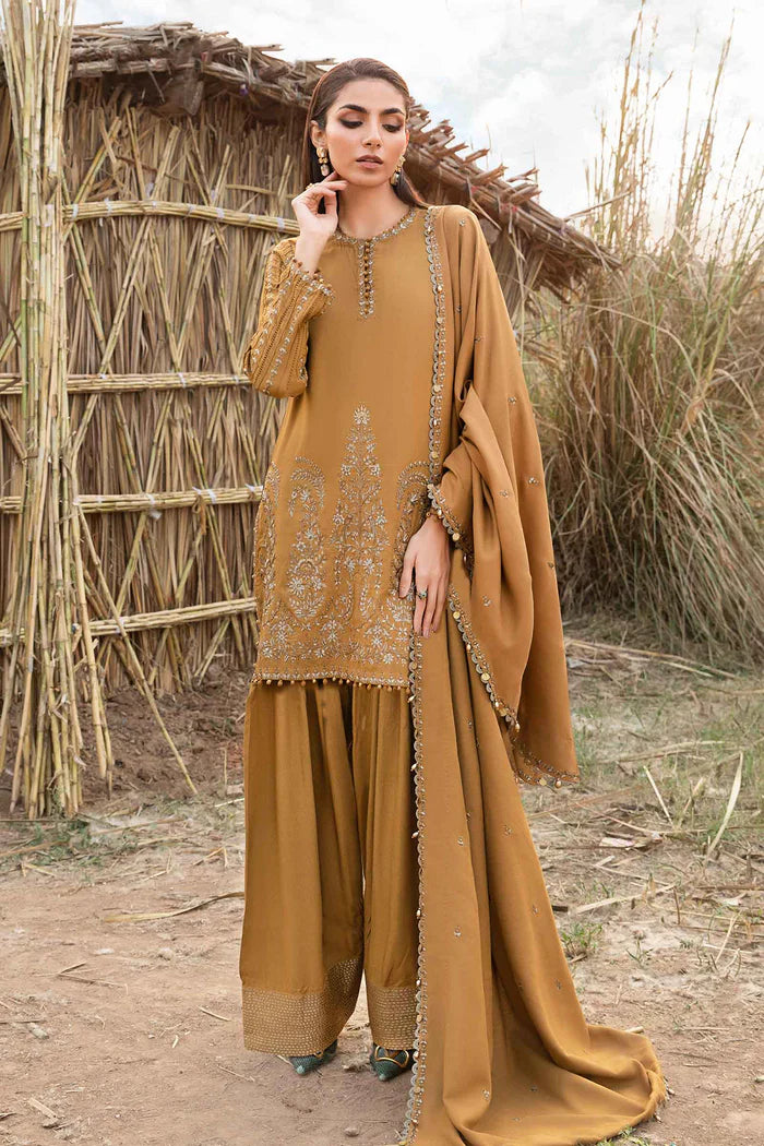 Maria B  011 Unstitched Luxury Dhanak Heavy Embroidered 3PC Suit