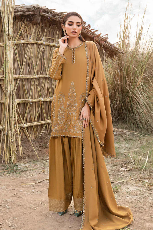 Maria B  011 Unstitched Luxury Dhanak Heavy Embroidered 3PC Suit