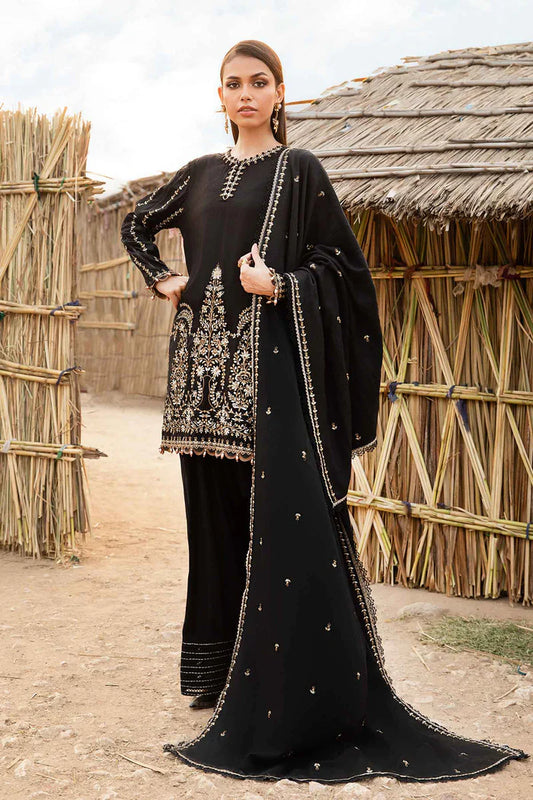 Maria B  012 Unstitched Luxury Dhanak Heavy Embroidered 3PC Suit