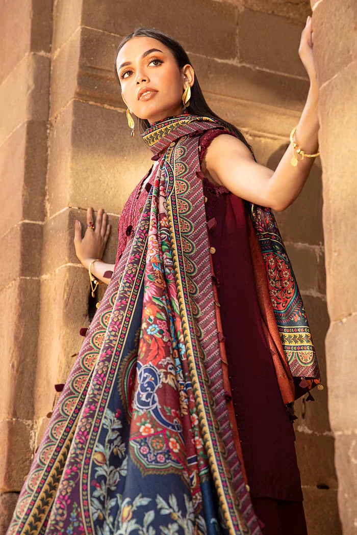 Maria B  013 Unstitched Luxury Dhanak Heavy Embroidered 3PC Suit