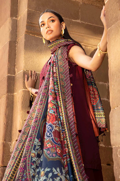 Maria B  013 Unstitched Luxury Dhanak Heavy Embroidered 3PC Suit