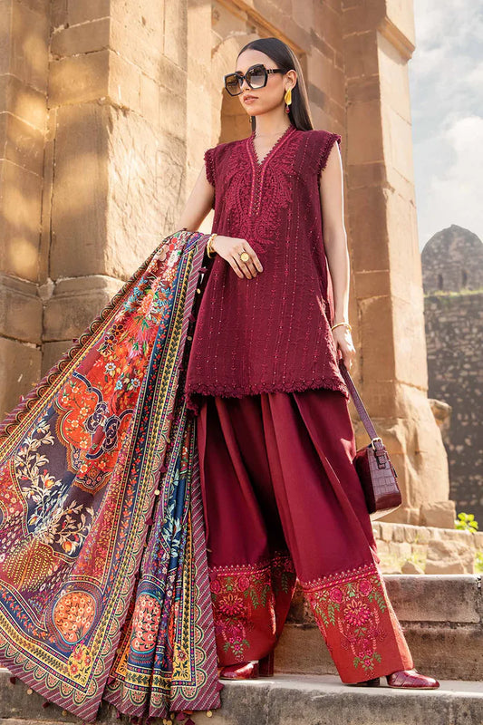 Maria B  013 Unstitched Luxury Dhanak Heavy Embroidered 3PC Suit