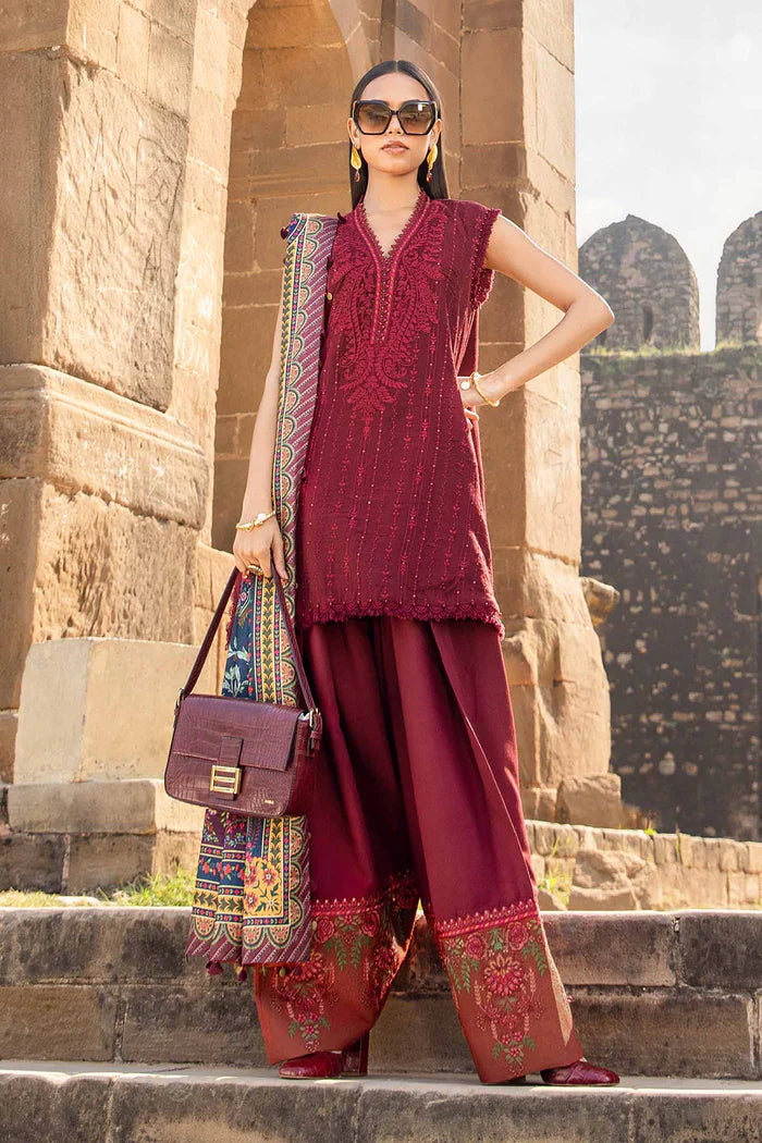 Maria B  013 Unstitched Luxury Dhanak Heavy Embroidered 3PC Suit