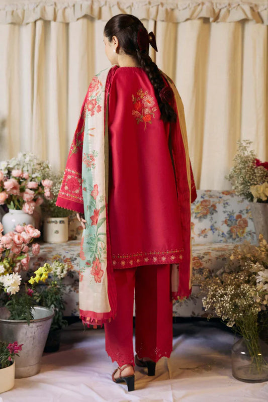 Zara Shahjahan 3PC Unstitched Luxury Lawn Heavy Embroidered Suit