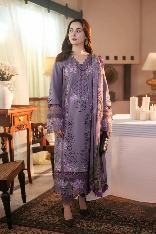 Jade 001 Unstitched Luxury Dhanak Chikenkari Heavy Embroidered 3PC Suit