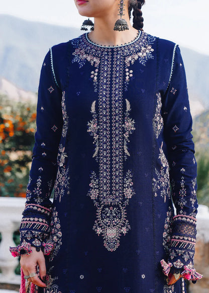 Hussain Rehar 008 Unstitched Luxury Dhanak Heavy Embroidered 3PC Suit