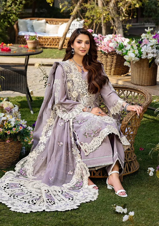Elaf 001 Unstitched Luxury Dhanak Heavy Embroidered 3PC Suit