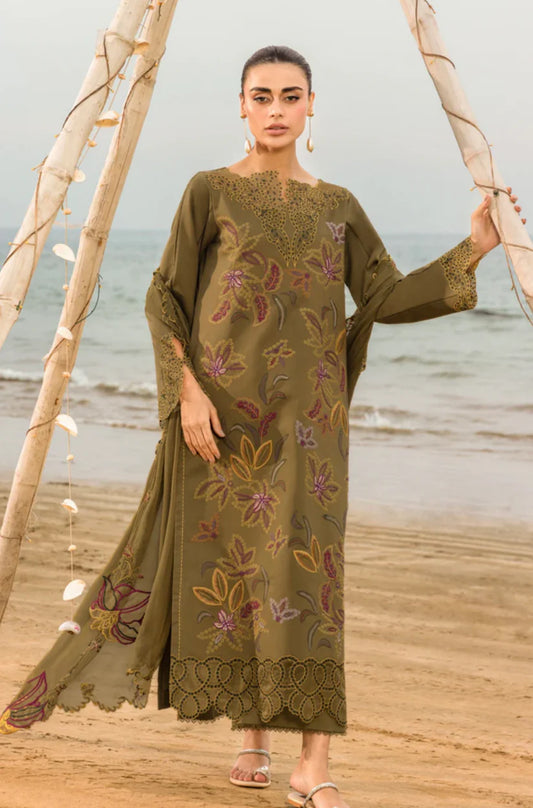 Rang Rasiya 3PC Unstitched Luxury Lawn Heavy Embroidered Suit