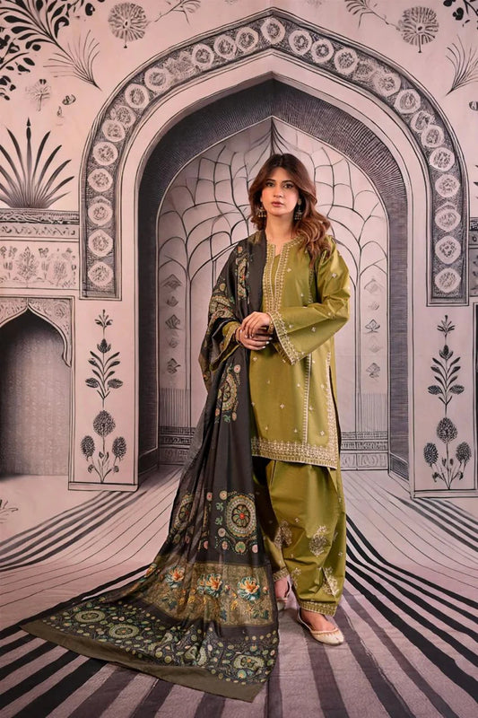 Urge 010 Unstitched Luxury Dhanak Heavy Embroidered 3PC Suit