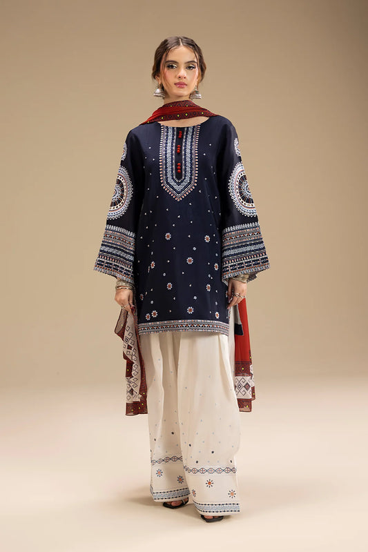 Jazmin 004 Unstitched Luxury Dhanak Heavy Embroidered 3PC Suit