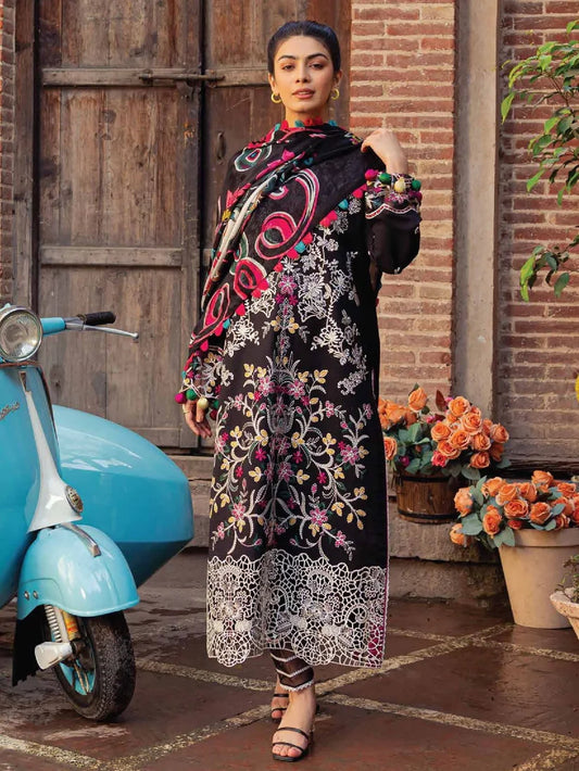 Mushq 3PC Unstitched Luxury Lawn Heavy Embroidered Suit