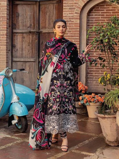 Mushq 3PC Unstitched Luxury Lawn Heavy Embroidered Suit