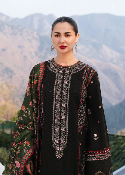 Hussain Rehar 002 Unstitched Luxury Dhanak Heavy Embroidered 3PC Suit