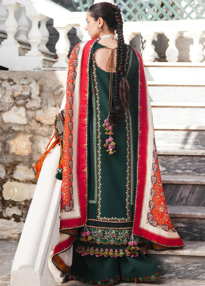 Hussain Rehar 003 Unstitched Luxury Dhanak Heavy Embroidered 3PC Suit