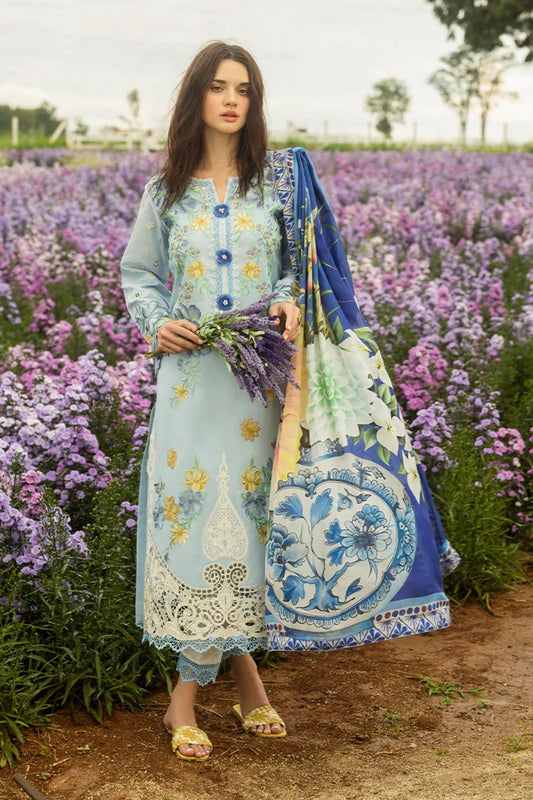 Mushq  3PC Unstitched Luxury Lawn Heavy Embroidered Suit