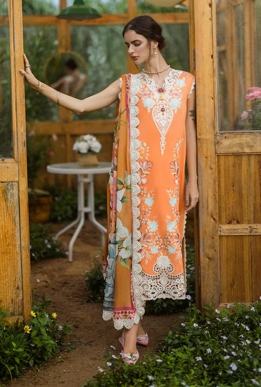 Mushq 3PC Unstitched Luxury Lawn Heavy Embroidered Suit