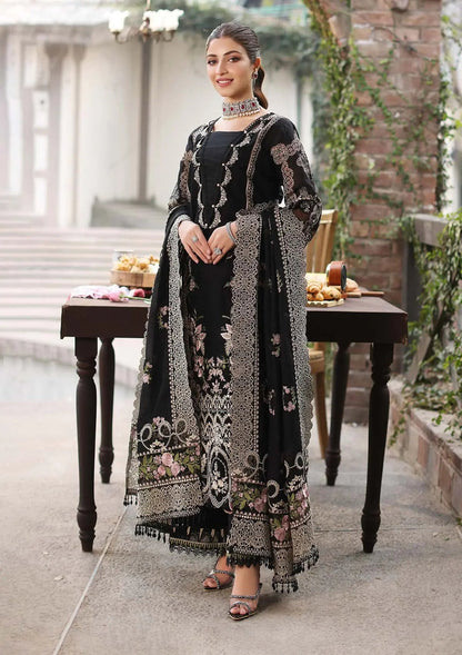Kahf 3PC Unstitched Lawn Heavy Embroidered Suit With Ready To Wear Dupatta