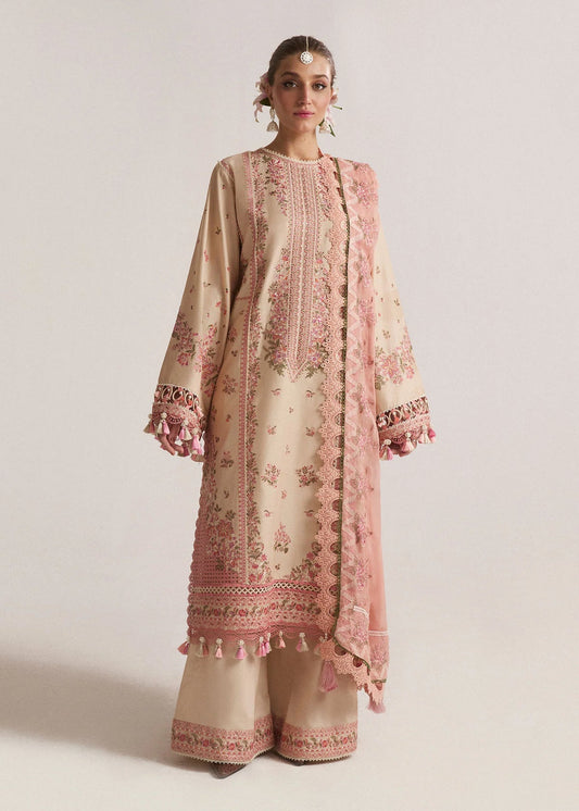Hussain Rehar FF-003 Luxury Lawn Embroidered 3Pc Suit