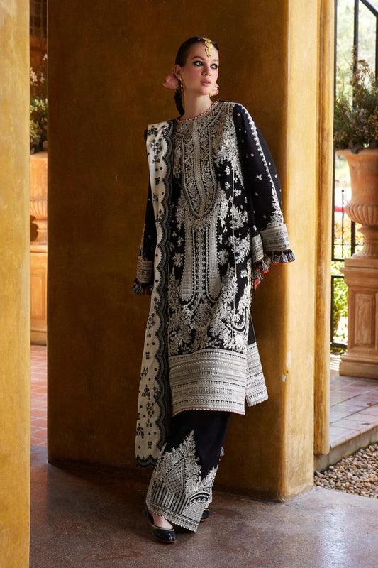 Hussain Rehar FF-004 Luxury Lawn Embroidered 3Pc Suit