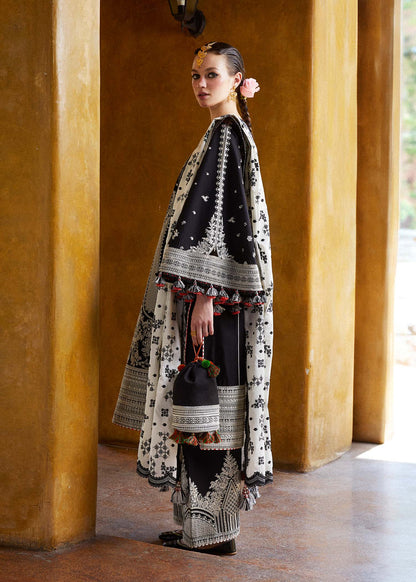Hussain Rehar FF-004 Luxury Lawn Embroidered 3Pc Suit