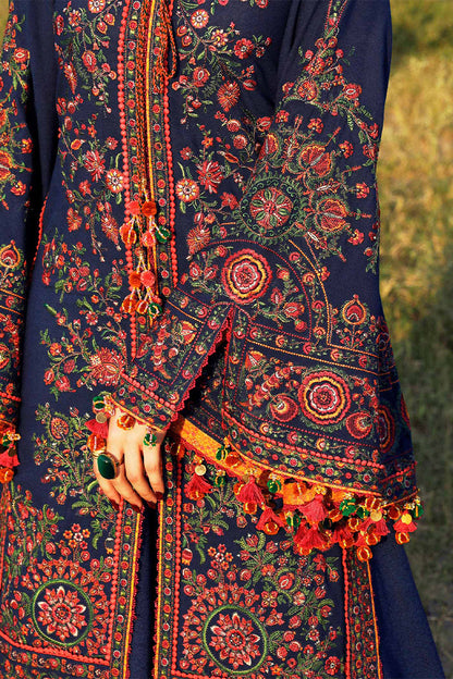 Hussain Rehar FF-009 Luxury Embroidered Lawn 3Pc Suit