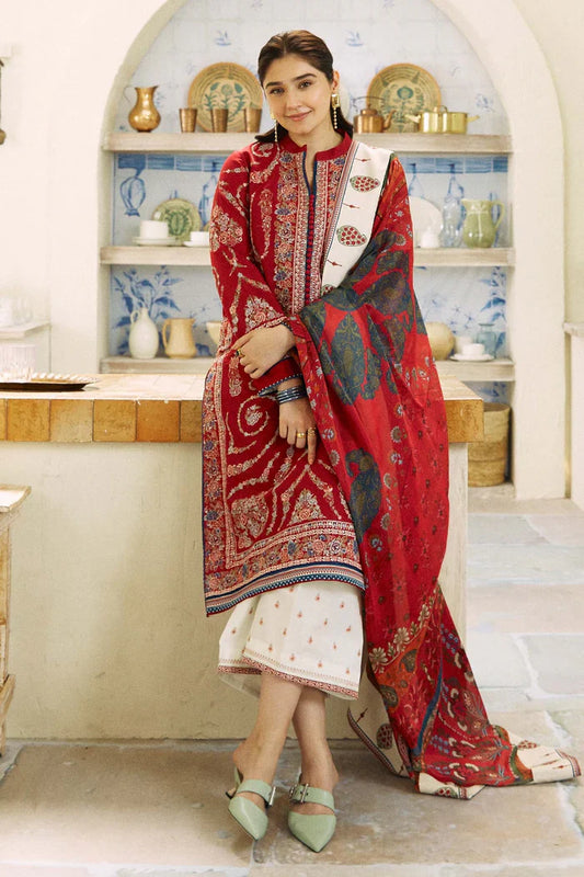 Zara Shahjahan 009 Unstitched Luxury Dhanak Heavy Embroidered 3PC Suit